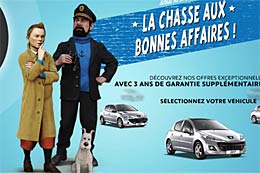 Jeu Tintin et Peugeot : gagnez une Peugeot 5008