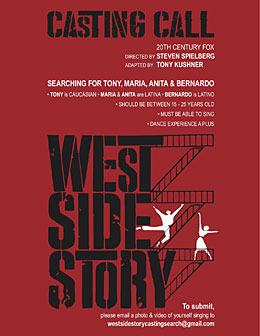 West Side Story le casting est ouvert