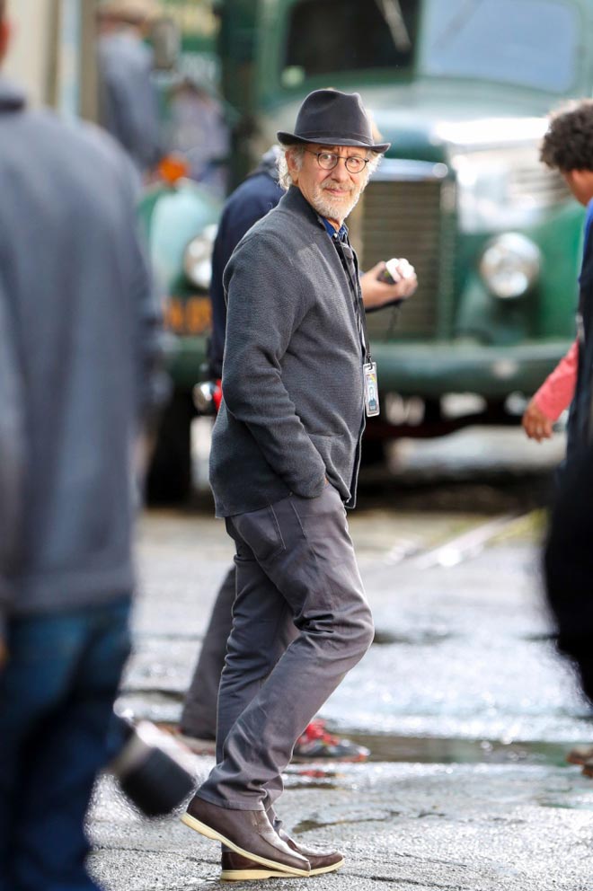 steven spielberg a new york pour les repérages du film Cold War en septembre 2014