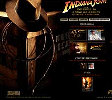 Indiana Jones et le royaume du crâne de cristal, le site Français