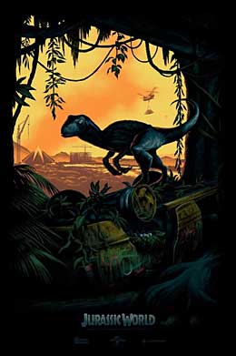 Jurassic World première affiche
