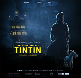 Les aventures de Tintin : le secret de la licorne. Le site