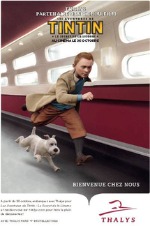 Tintin : un train Thalys aux couleurs du film