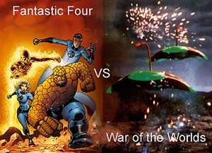 La guerre des mondes VS Les quatre fantastiques.
