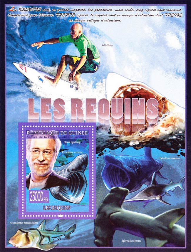 steven spielberg sur des timbres de guinée